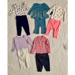 Baby Girls 3 Months Fall Outfits Shirts Pants Bundle Lot